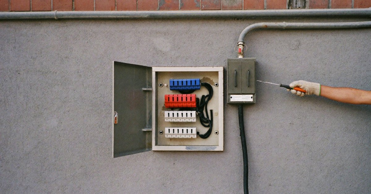 Electrical panel with a transfer switch and load control box in a garage